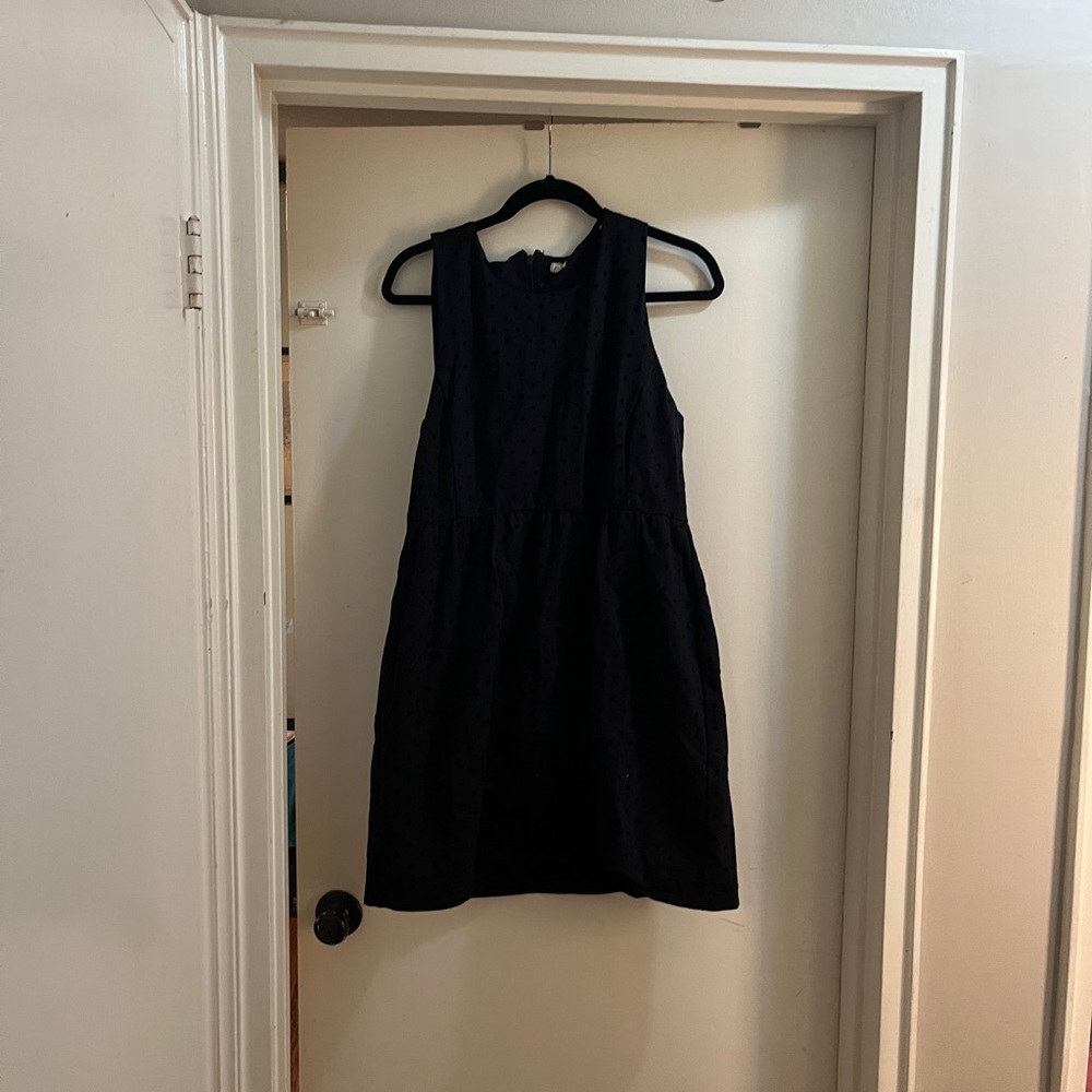 Navy polka dot dress
